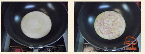 3：鸡蛋磕入碗中，加入几粒盐，搅拌均匀。